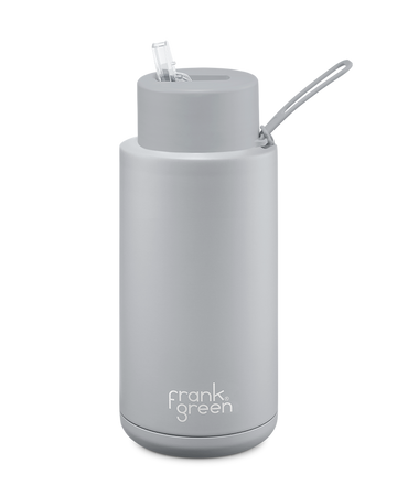 Frank Green Ceramic Reusable Bottle 1L / 34oz (Harbor Mist Grey)